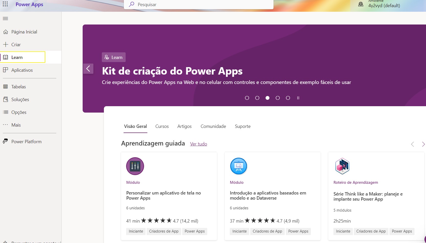 Cursos e documentacao gratuitas para o aprendizado