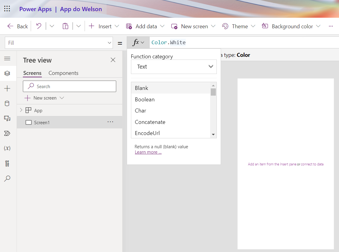 Visao geral sobre o Power Apps