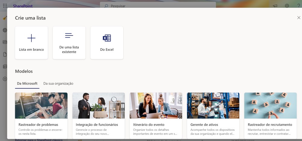 Escolher Lista para Criar
