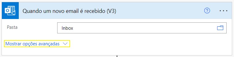 Mostrar opções avançadas